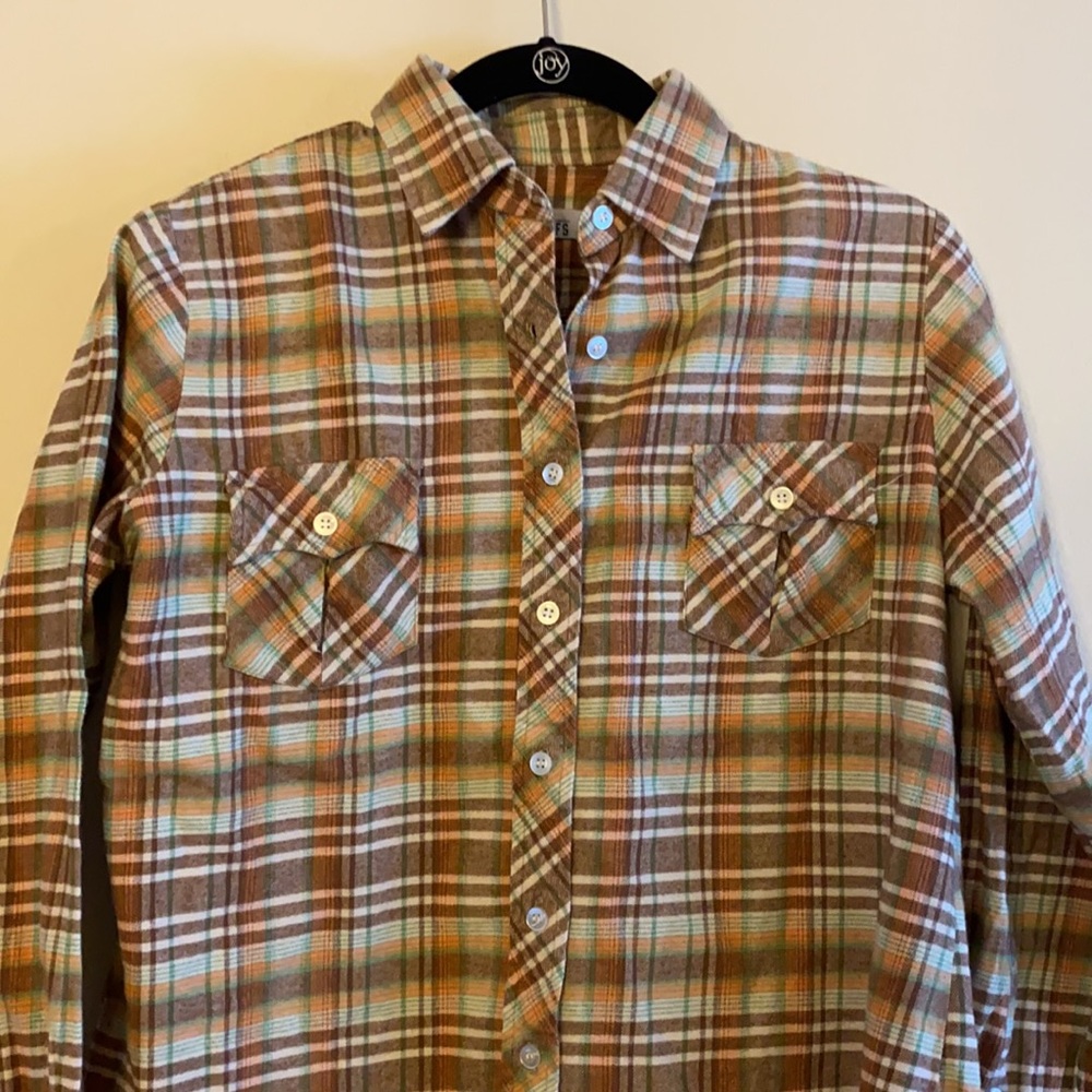 Calicut Offs distressed cropped flannel